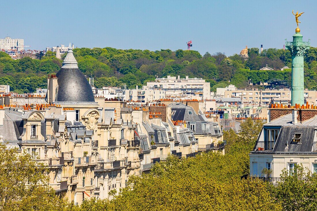 France, Paris, the column of the Bastille