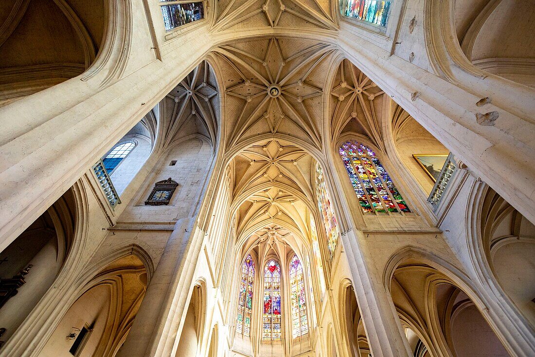 Frankreich, Paris, Saint-Gervais-Platz, Saint-Gervais-Kirche Saint-Protais