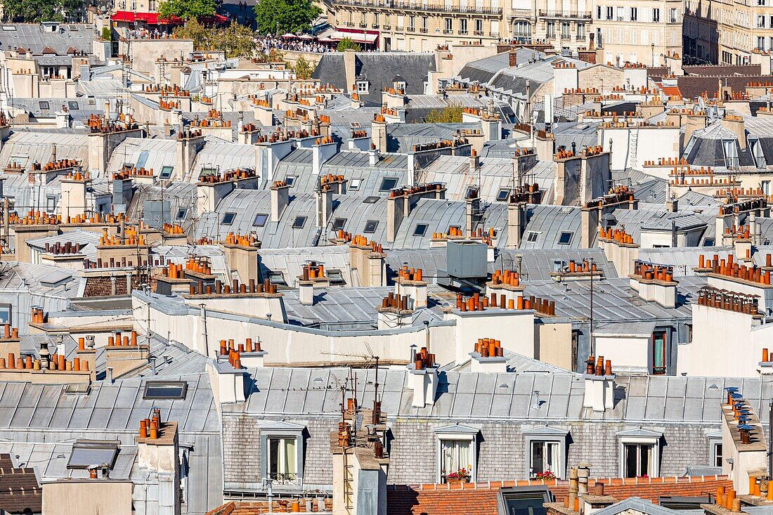 France, Paris, the rooftops of Paris