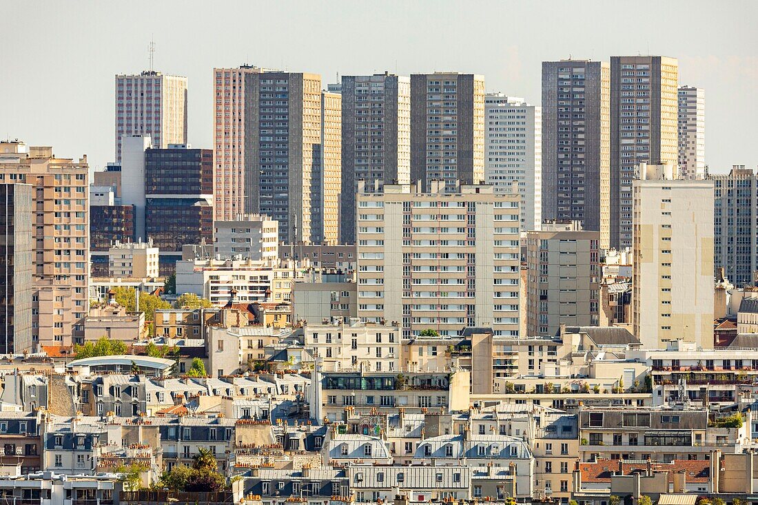 France, Paris, the towers of the 13th arrondissement