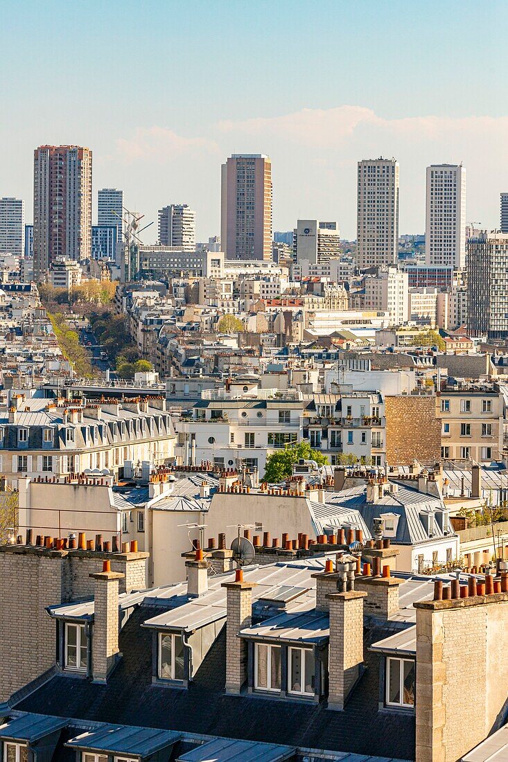 Frankreich, Paris, die Dächer von Paris das Viertel der Türme des Place d'Italie