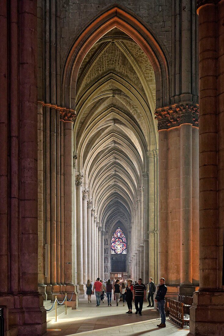 Frankreich, Marne, Reims, Kathedrale Notre Dame, von der UNESCO zum Welterbe erklärt