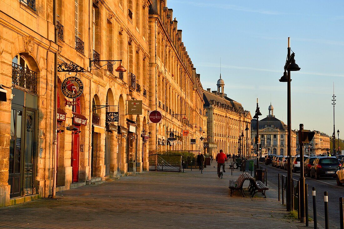 France, Gironde, Bordeaux, area classified as World Heritage, Saint Pierre district, quai de la Douane