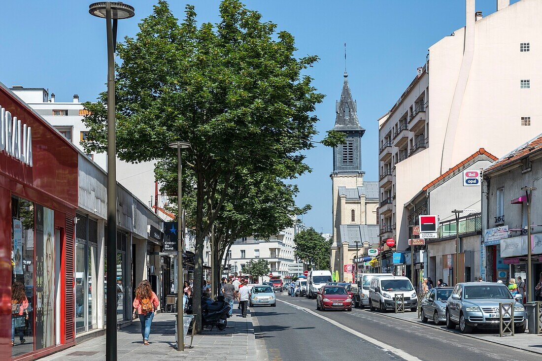 Frankreich, Seine Saint Denis, Rosny sous Bois, Rue du General Gallieni