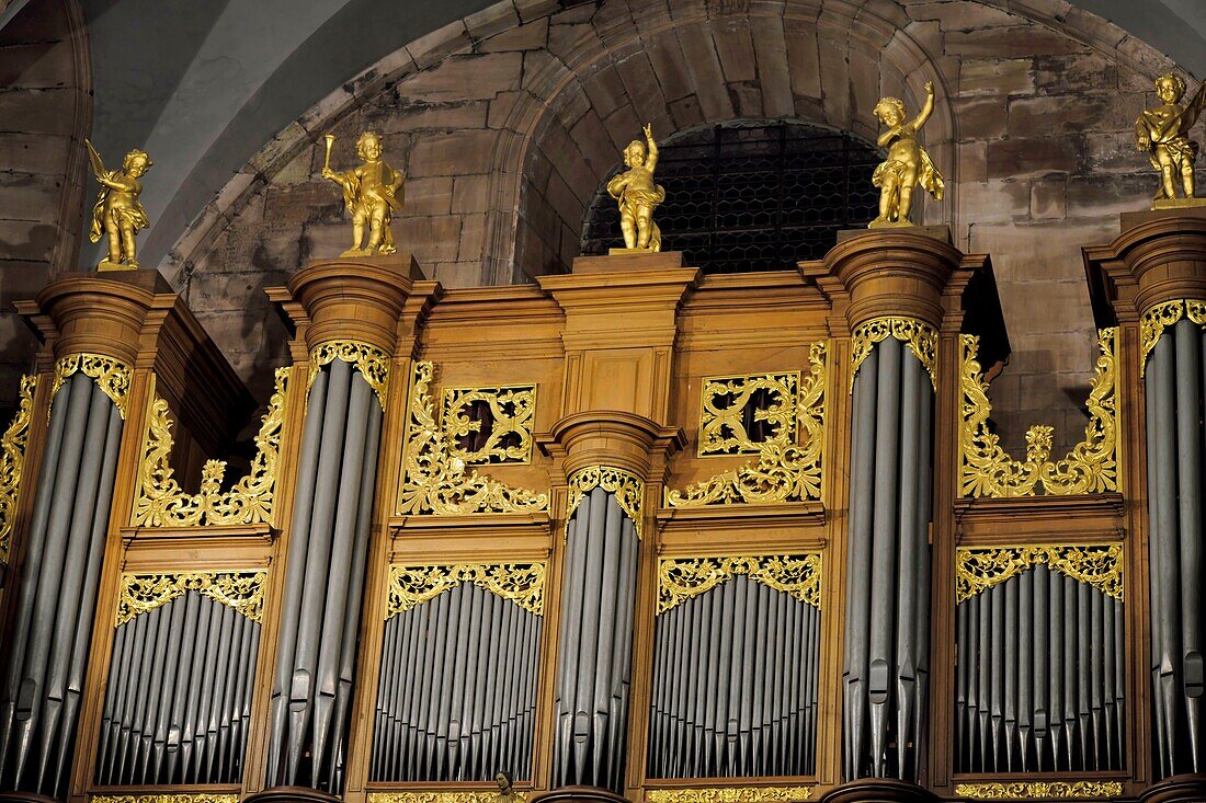 France, Territoire de Belfort, Belfort, Place d Armes, Saint Christophe cathedral, great organ dated 18th century