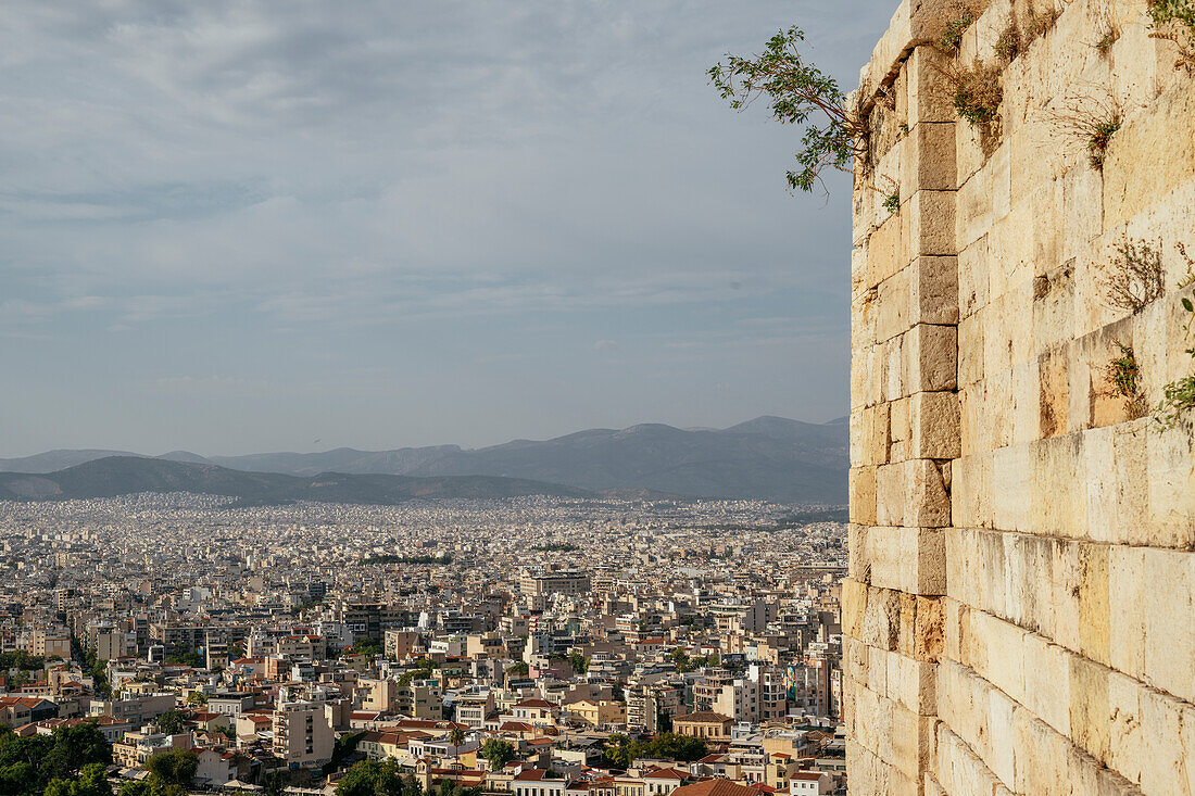 Blick auf Athen von der Akropolis aus, Athen, Griechenland, Europa