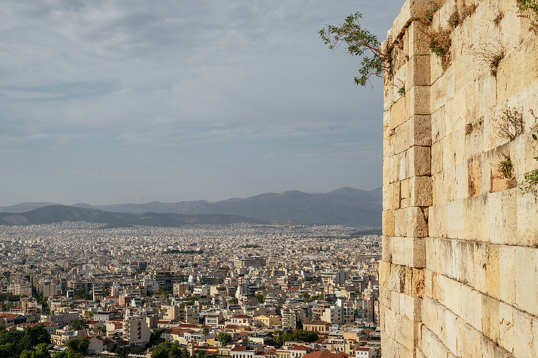 View of Athens from The Acropolis, Athens, Greece, Europe