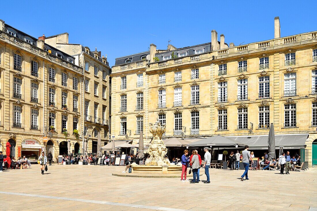 Frankreich, Gironde, Bordeaux, von der UNESCO zum Weltkulturerbe erklärtes Gebiet, Stadtteil Saint Pierre, Place du Parlement