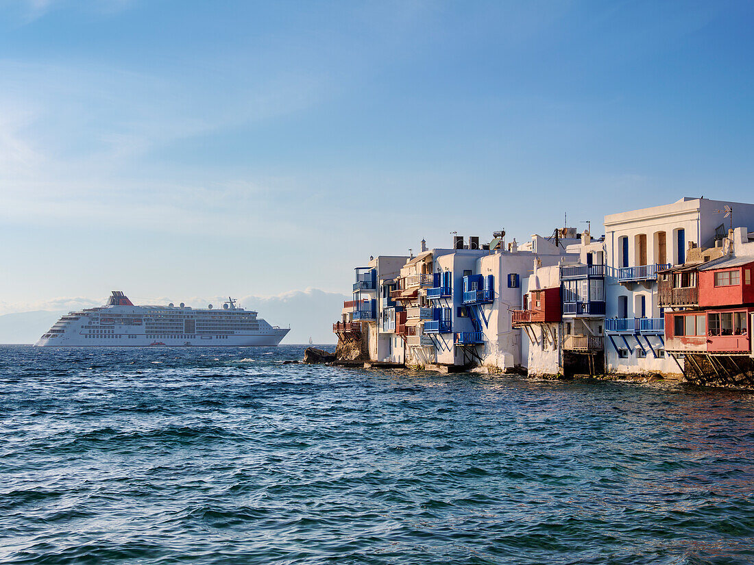 Little Venice, Chora, Mykonos Town, Mykonos Island, Cyclades, Greek Islands, Greece, Europe