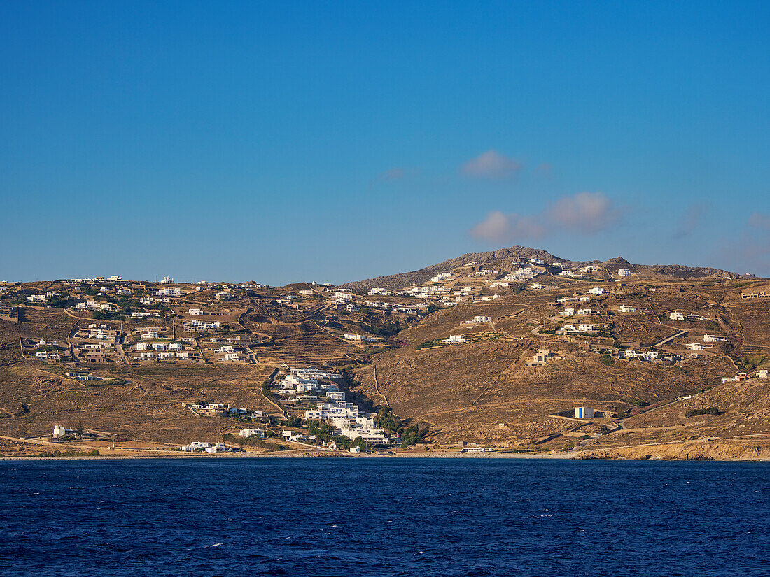 Coast of Mykonos Island, Cyclades, Greek Islands, Greece, Europe