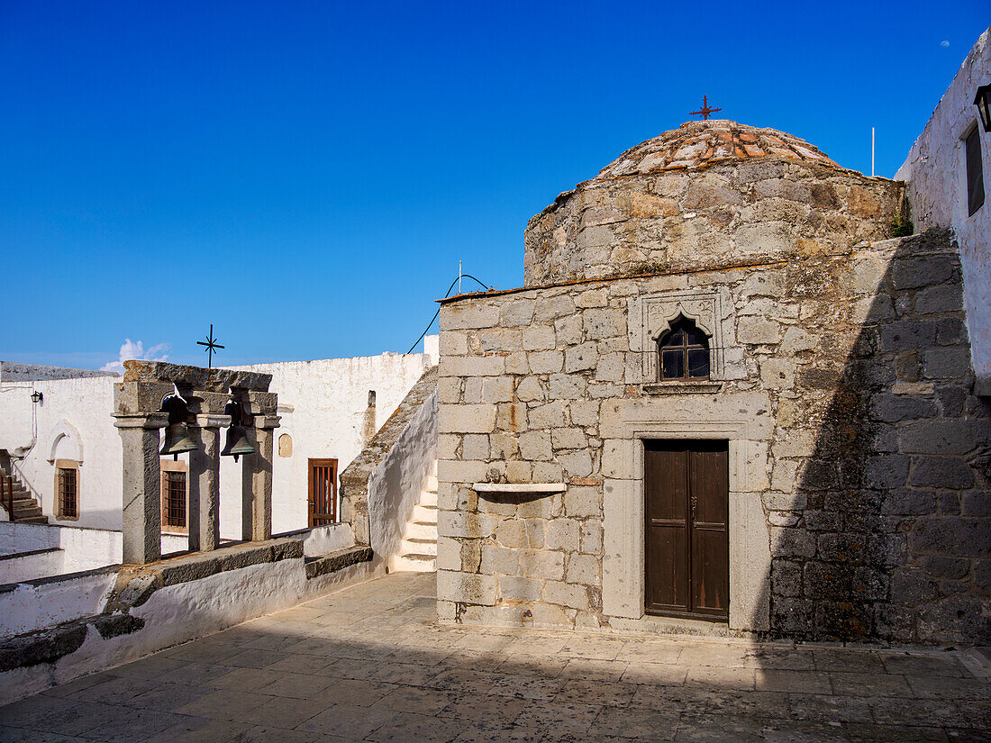 Kloster des Heiligen Johannes der Theologe, Patmos Chora, UNESCO-Weltkulturerbe, Insel Patmos, Dodekanes, Griechische Inseln, Griechenland, Europa