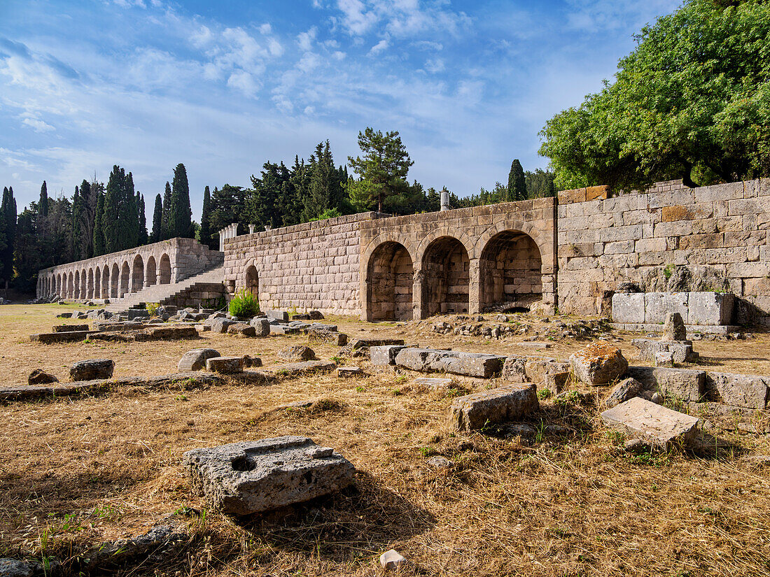 Ruins of ancient Asclepieion, Kos Island, Dodecanese, Greek Islands, Greece, Europe