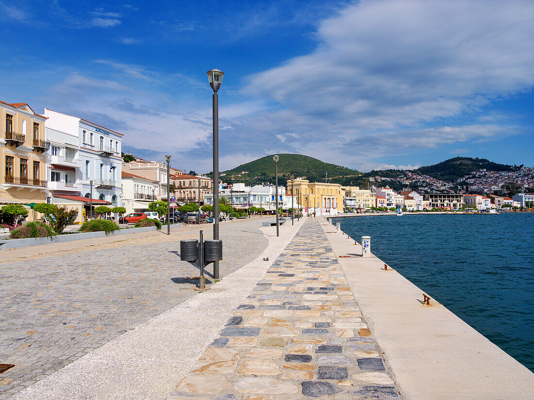 Promenade of Samos Town, Samos Island, North Aegean, Greek Islands, Greece, Europe