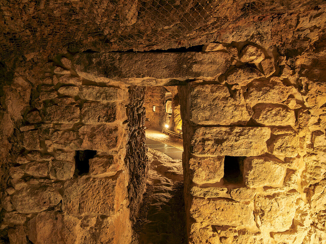 Tunnel of Eupalinos, UNESCO World Heritage Site, Mount Kastro, Pythagoreio, Samos Island, North Aegean, Greek Islands, Greece, Europe