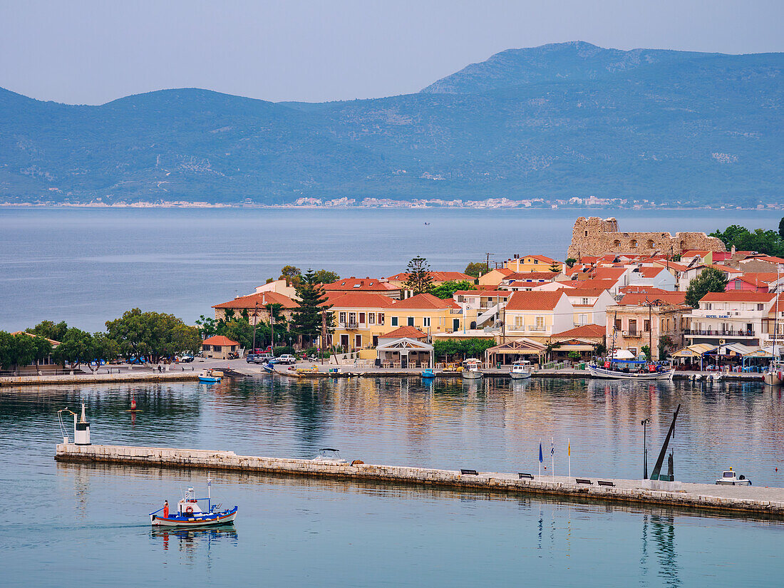 Hafen von Pythagoreio, Blick von oben, Insel Samos, Nord-Ägäis, Griechische Inseln, Griechenland, Europa