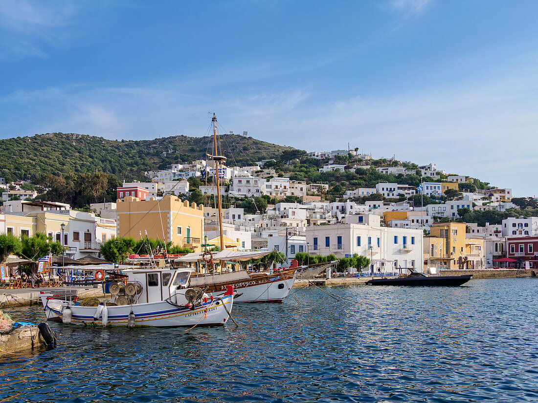 Hafen in Agia Marina, Insel Leros, Dodekanes, Griechische Inseln, Griechenland, Europa