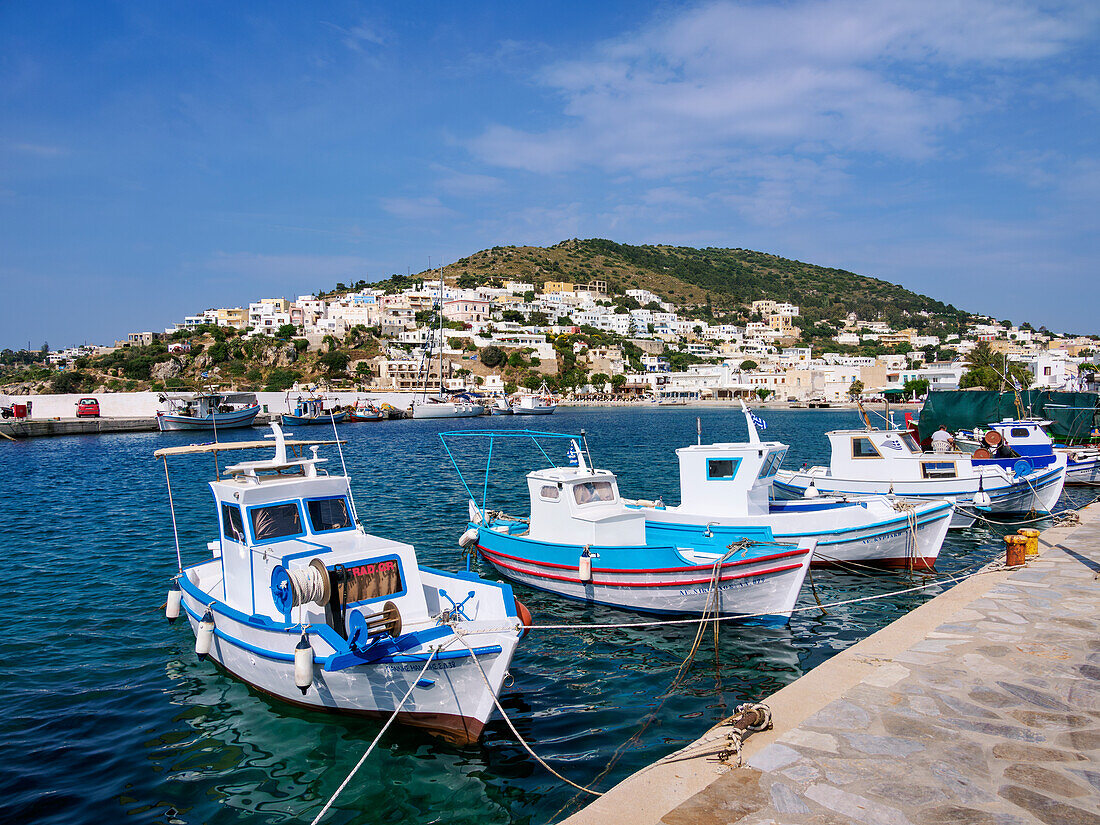 Pandeli Fischereihafen, Insel Leros, Dodekanes, Griechische Inseln, Griechenland, Europa