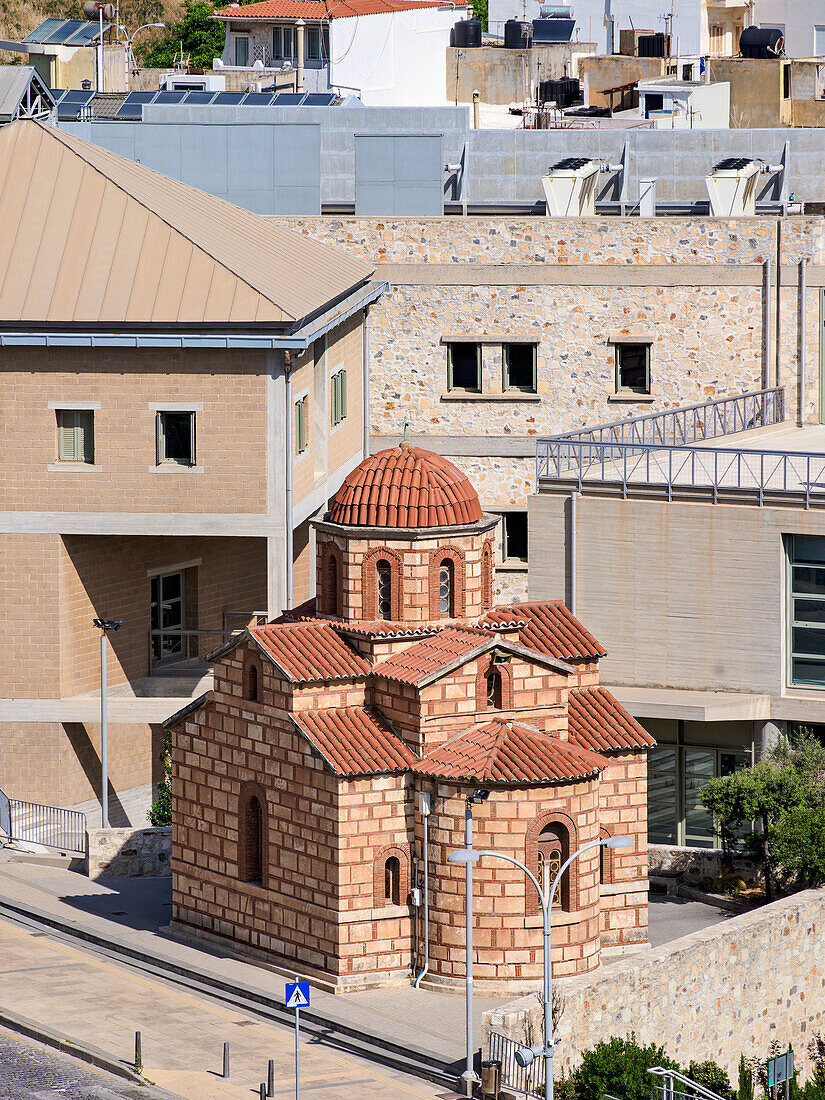 Church of Agios Andreas, elevated view, City of Heraklion, Crete, Greek Islands, Greece, Europe