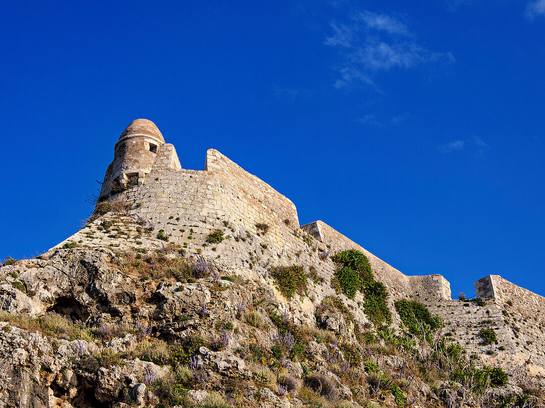 Die venezianische Burg Fortezza, Stadt Rethymno, Region Rethymno, Kreta, Griechische Inseln, Griechenland, Europa