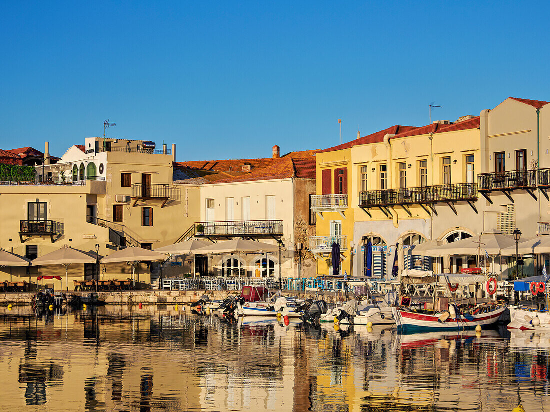 Alter venezianischer Hafen, Stadt Rethymno, Region Rethymno, Kreta, Griechische Inseln, Griechenland, Europa