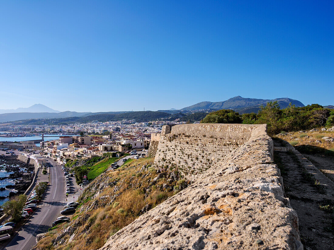 Die venezianische Burg Fortezza, Stadt Rethymno, Region Rethymno, Kreta, Griechische Inseln, Griechenland, Europa