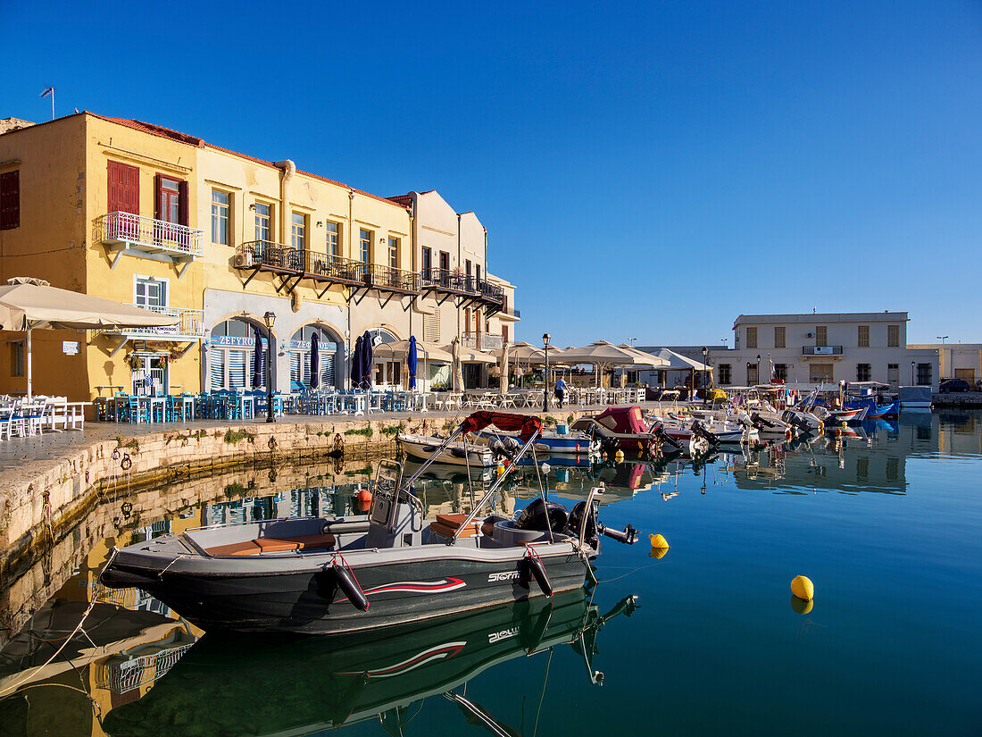 Old Venetian Port, City of Rethymno, Rethymno Region, Crete, Greek Islands, Greece, Europe