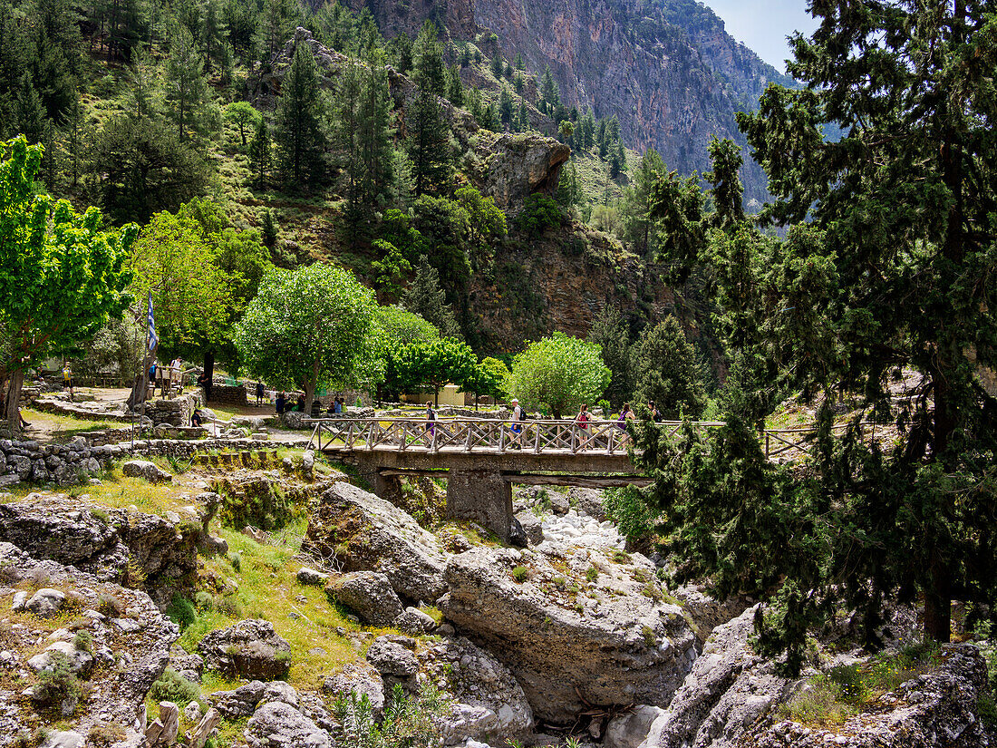 Samaria Settlement, Samaria Gorge, Chania Region, Crete, Greek Islands, Greece, Europe