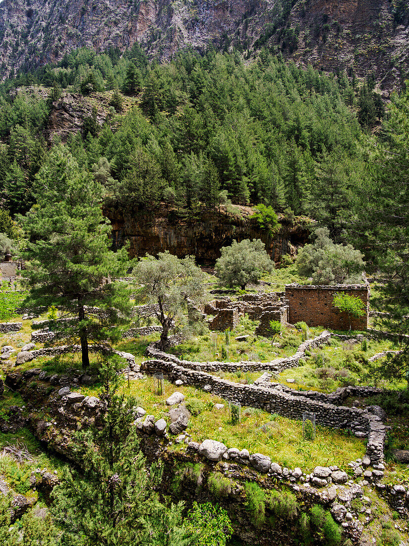 Samaria-Siedlung, Samaria-Schlucht, Region Chania, Kreta, Griechische Inseln, Griechenland, Europa