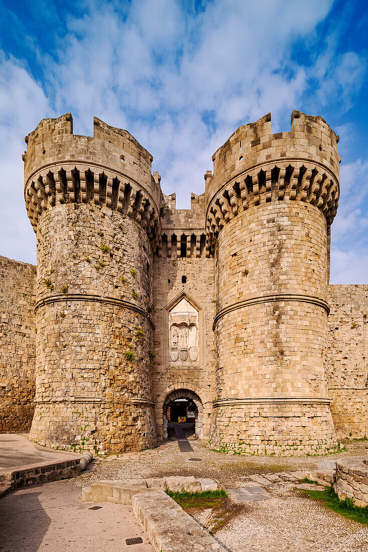 Sea Gate, Medieval Old Town, Rhodes City, Rhodes Island, Dodecanese, Greek Islands, Greece, Europe