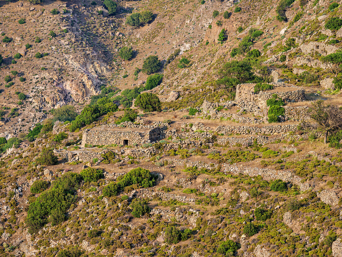 Old Settlement Ruins near Nikia Village, Nisyros Island, Dodecanese, Greek Islands, Greece, Europe