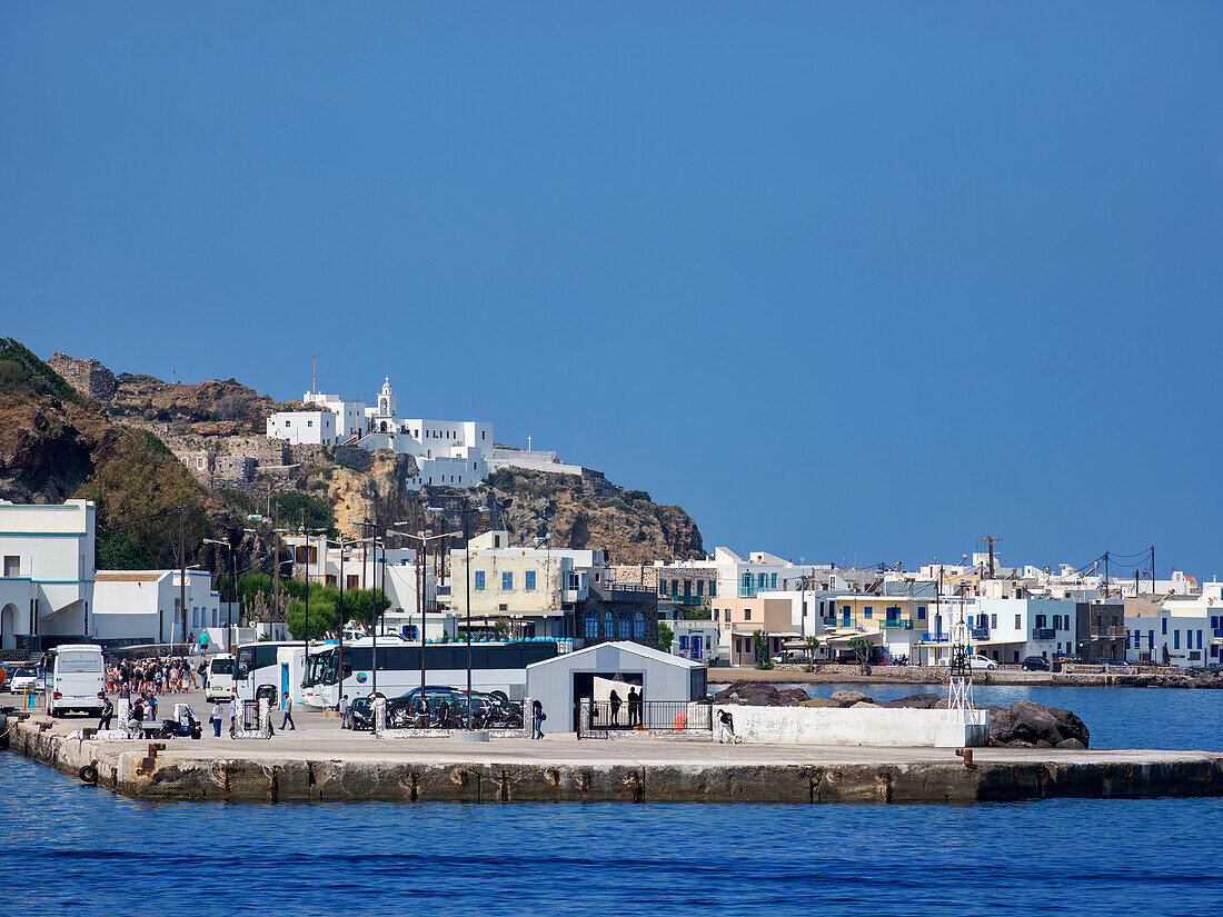 Hafen in Mandraki, Insel Nisyros, Dodekanes, Griechische Inseln, Griechenland, Europa