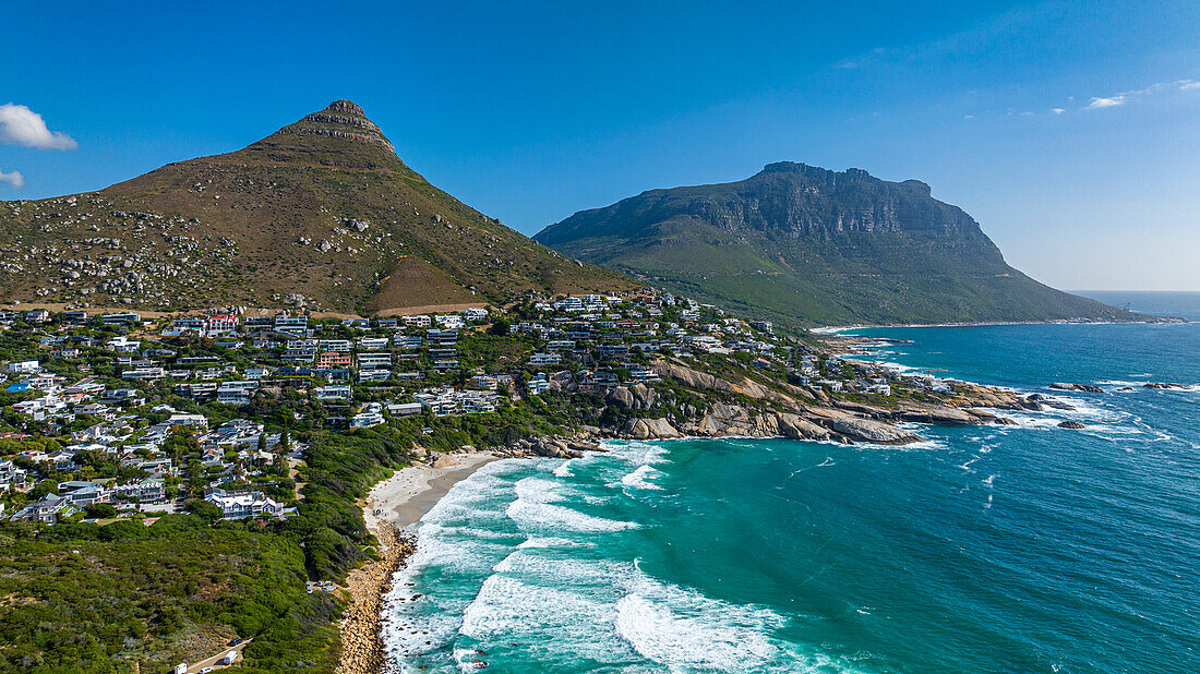 Aerial of Llandudno, Cape Town, Cape Peninsula, South Africa, Africa