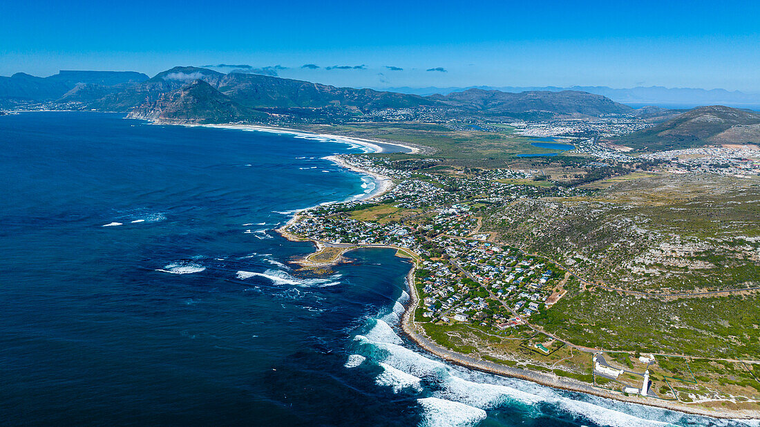 Aerial of Kommetjie, Cape Town, Cape Peninsula, South Africa, Africa