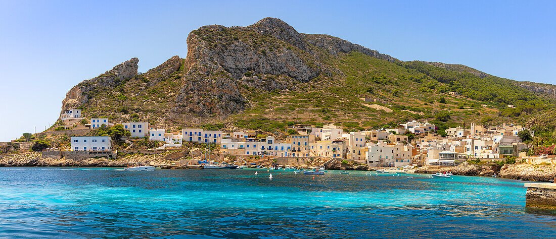 Insel Levanzo, Cala Dogana, Ägadische Inseln, Provinz Trapani, Sizilien, Italien, Mittelmeer, Europa