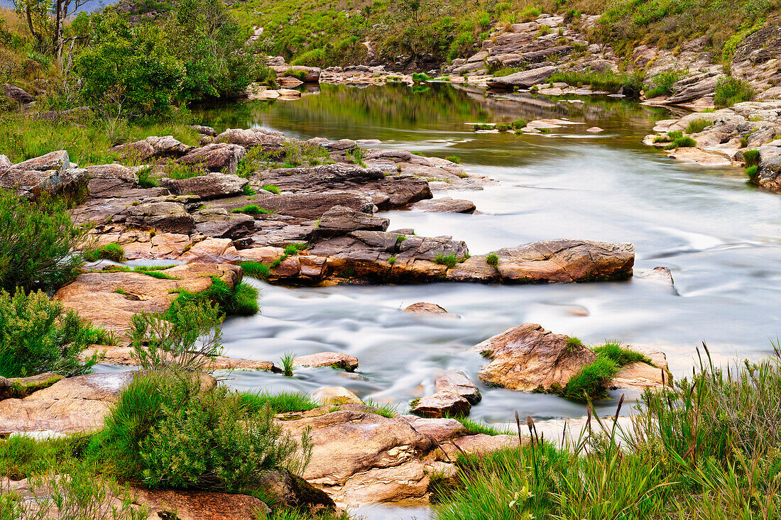 Kleiner Bach, Serra da Canastra, Minas Gerais, Brasilien, Südamerika