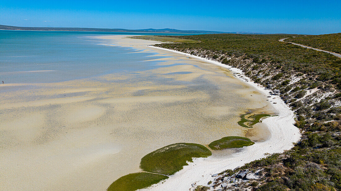 Aerial of the Langebaan Lagoon Marine Protected Area, West Coast National Park, Western Cape Province, South Africa, Africa