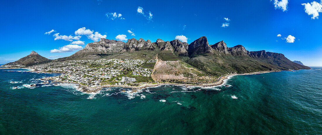 Panorama of the Twelve Apostles and Camps Bay, Cape Town, South Africa, Africa