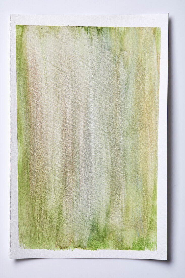 Abstract green watercolor painting