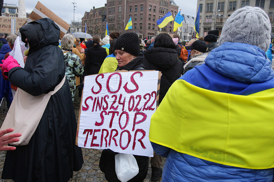 Kundgebung zum zweiten Jahrestag der russischen Invasion in der Ukraine