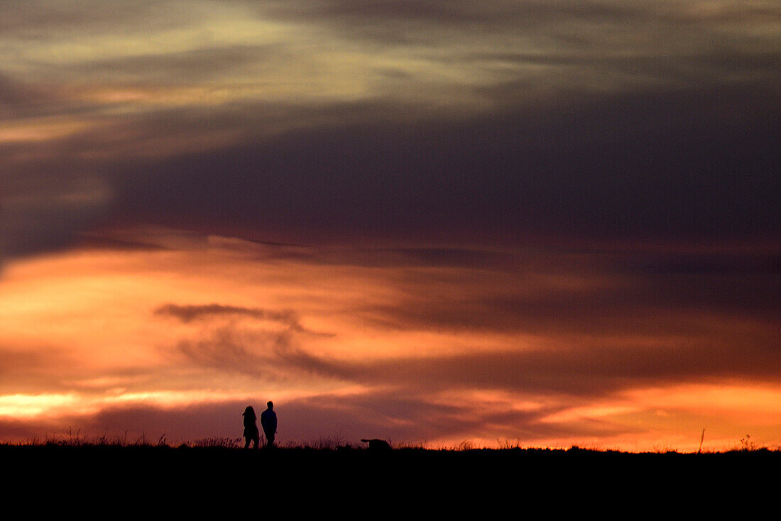 Sunset walking