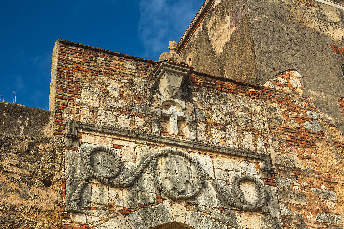 Ruins of the Monastery of San Francisco in the Colonial City of Santo Domingo, Dominican Republic. Built from 1508 to 1560 A.D. The first monastery built in the Americas. UNESCO World Heritage Site of the Colonial City of Santo Domingo.