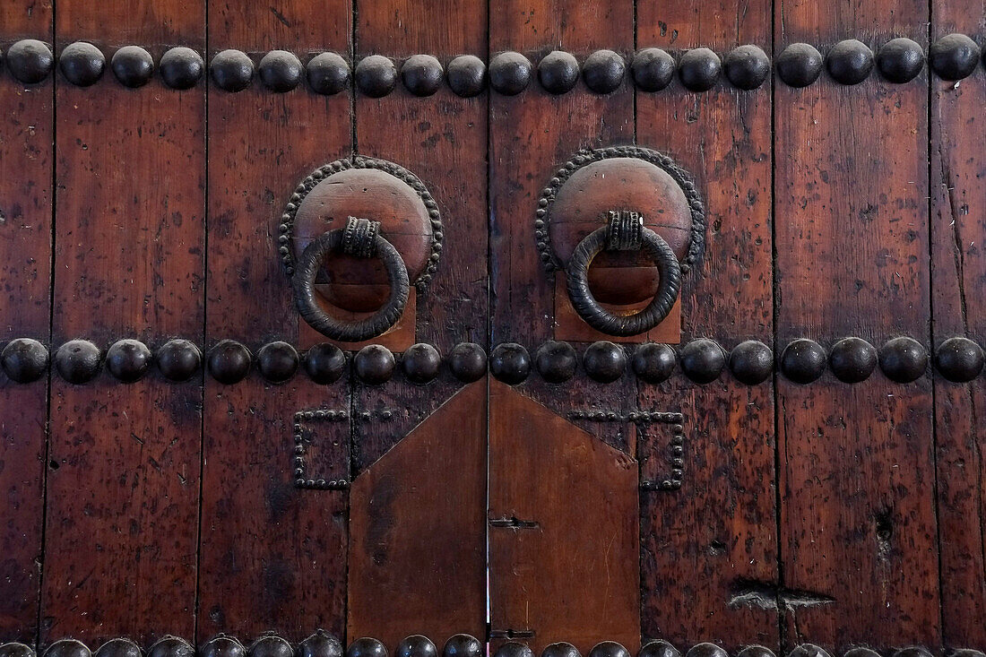 Fes, Morocco. Old wooden door