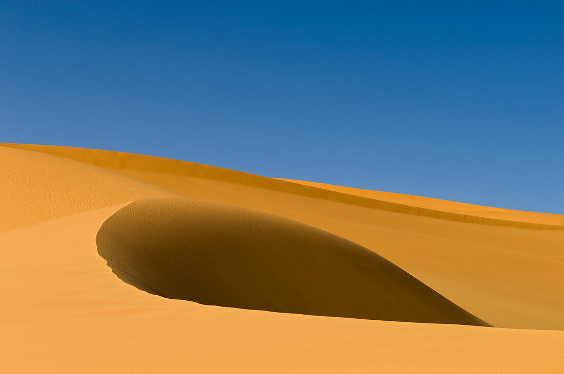 Sand dunes in the Sahara desert. Akakus, Fezzan, Libya