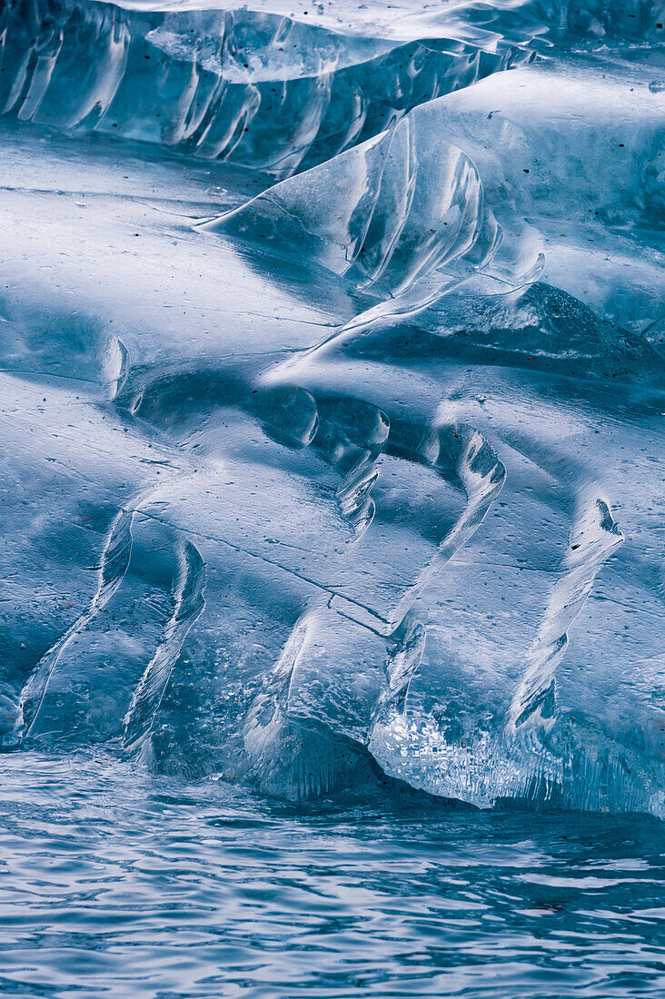 Detail of an iceberg, Skontorp cove, Paradise Bay, Antarctica.