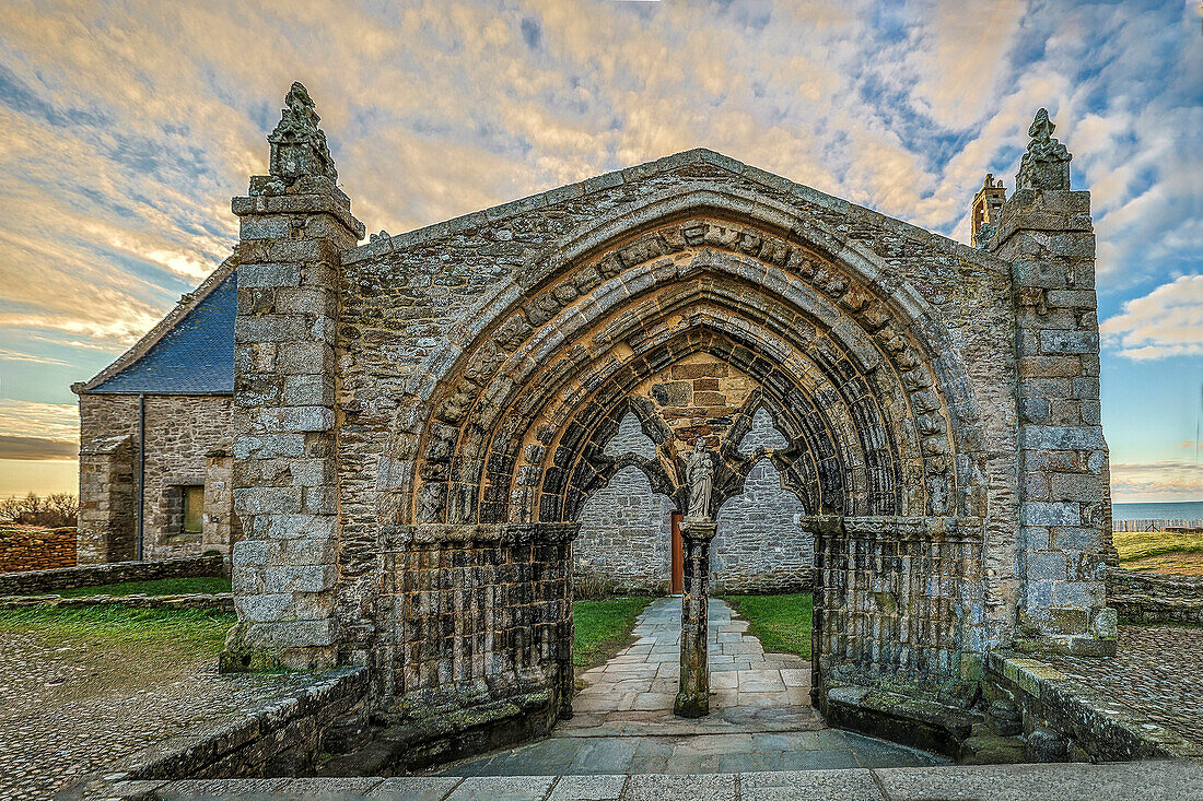 France, Brittany, Plougonvelin. Ruins of the Abbey of Saint Mathieu