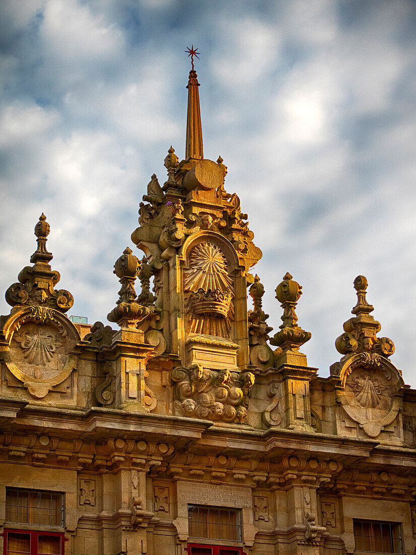 The baroque facade of the Casa del Cabildo, built in 1758 and located in the Plaza de las Platerias.