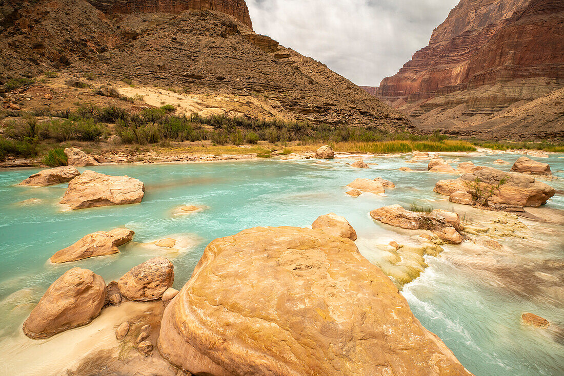 USA, Arizona, Grand Canyon National Park. Rapids on Little Colorado River.