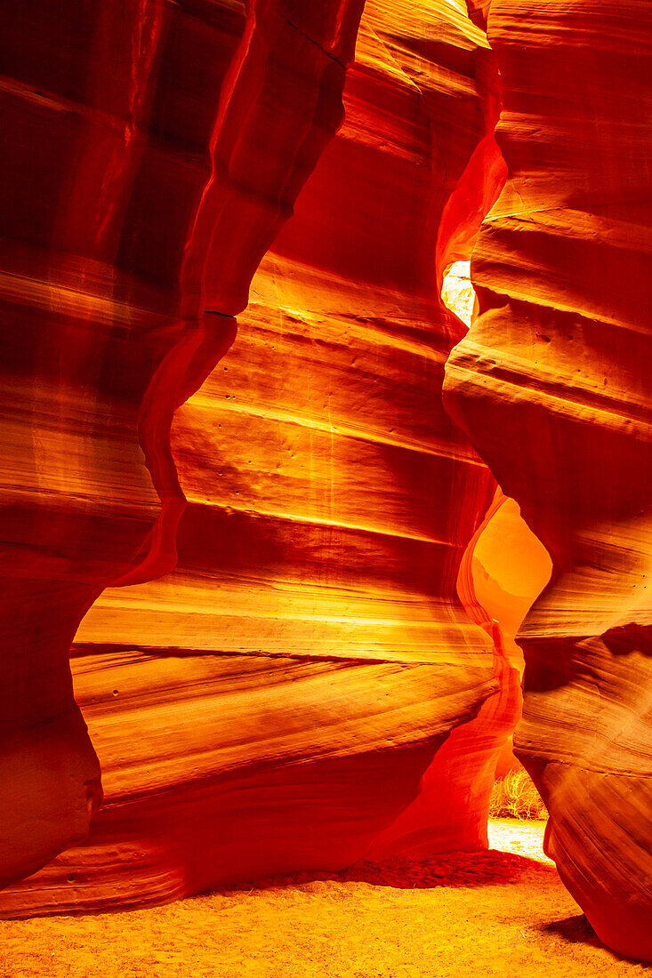 USA, Arizona, Lake Powell Navajo Stammespark. Schlitzschlucht im Upper Antelope Canyon.