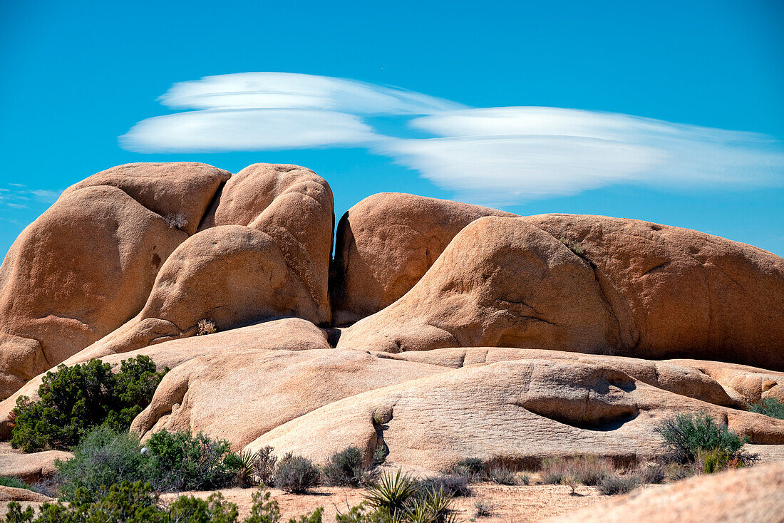 USA, Kalifornien. Felsformationen im Joshua Tree National Park.