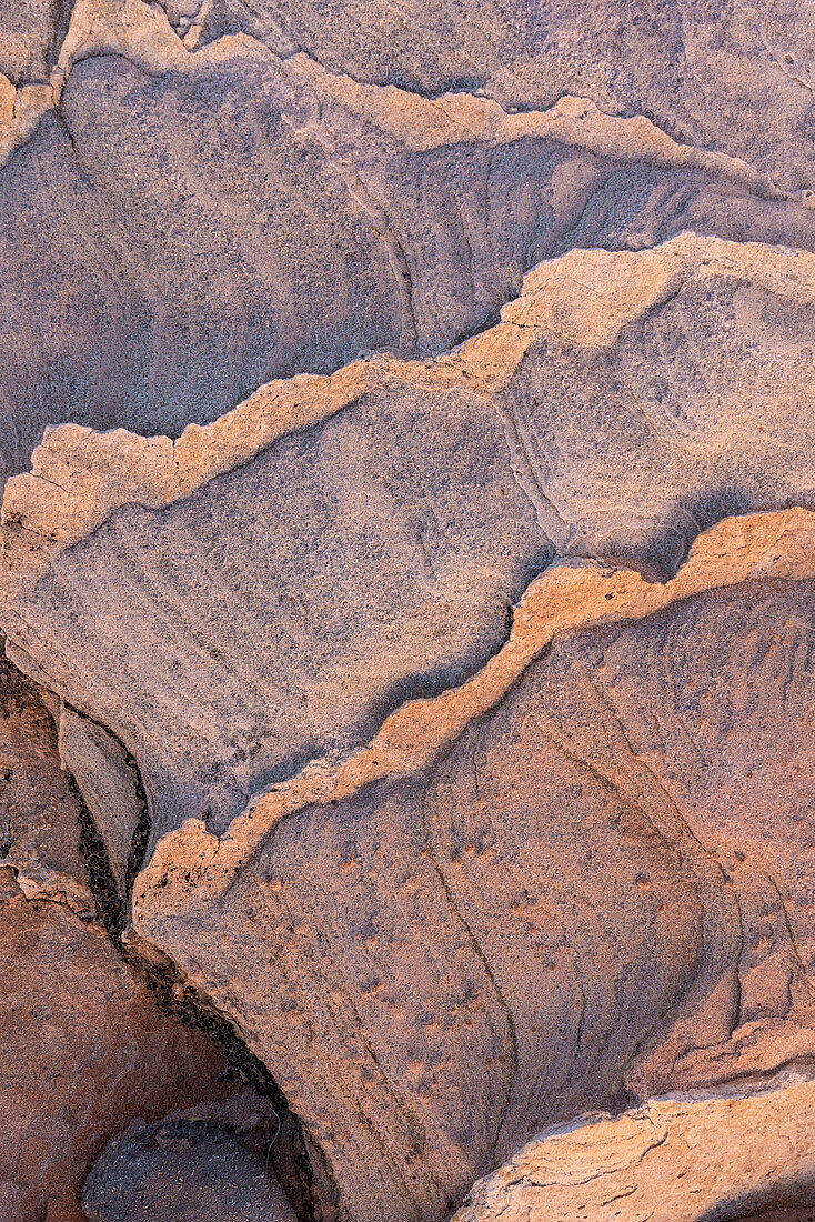 USA, Nevada. Abstrakte Linien im Sandstein, Valley of Fire State Park.